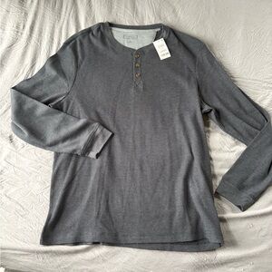 Thermal Charcoal Long Sleeve Henley